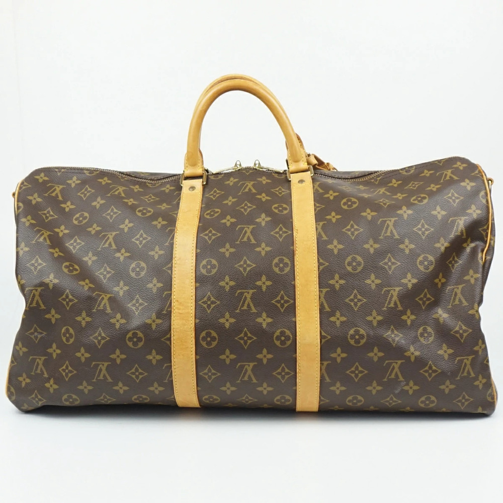 LOUIS VUITTON Keepall Bandouliere Monogram Canvas Brown Boston Bag Travel